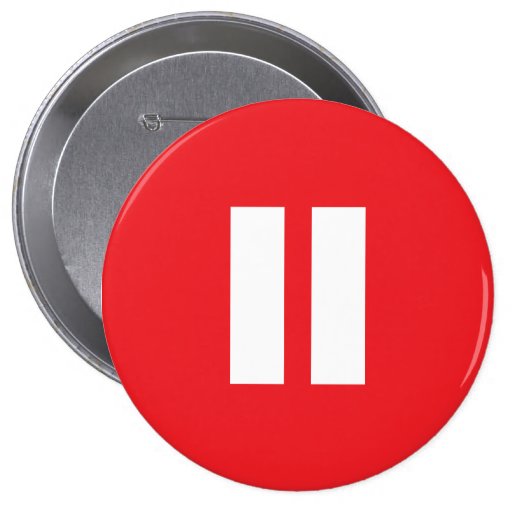 Red & White Pause Button | Zazzle