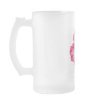 red white pink hibiscus aloha flower coffee mugs