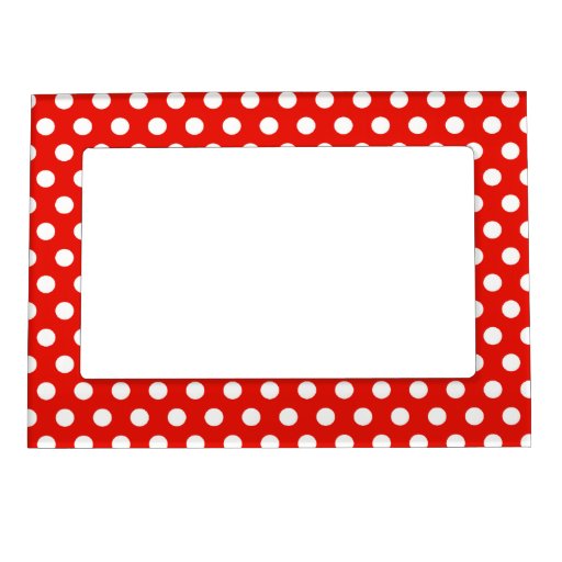 Red White Polka Dots Picture Frame Zazzle