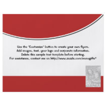 Red white Promotional marketing business Personalized Flyer
