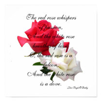 Red + White Rose Poster/Print