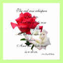 Red + White Rose Poster/Print