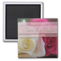 Red & White Roses Save The Date Magnet magnet