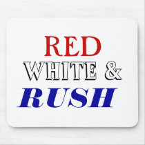 Red white Rush Mouse Pads