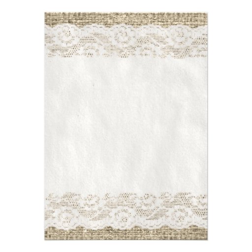 Red & White Rustic Lace Bridal Shower Invitations
