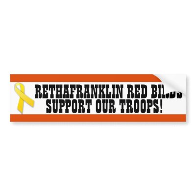 Red White School Colors Bumper sticker by MakeABumpersticker