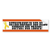 Red White School Colors bumper stickers