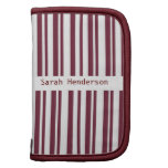 Red White Stripe Folio Folio Planners