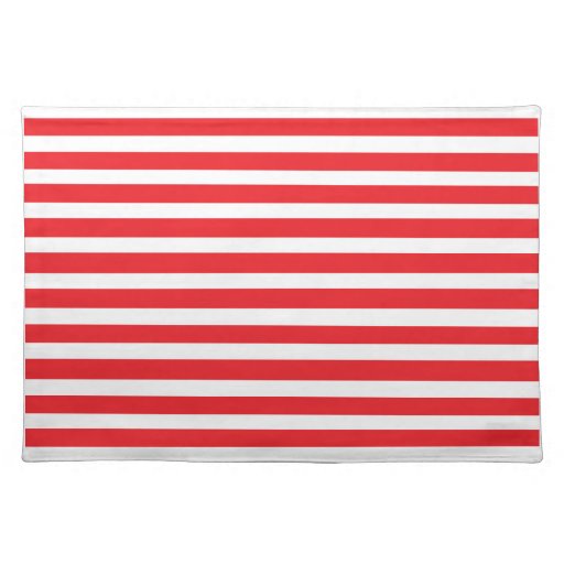 Red & White Striped Placemat Zazzle