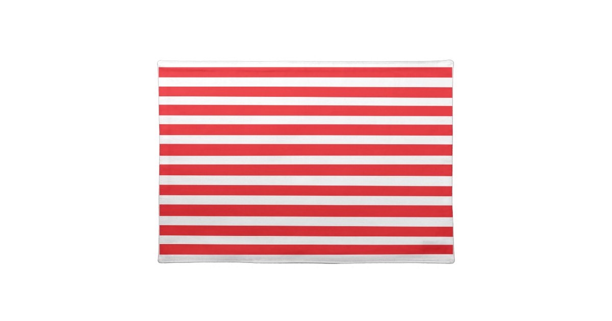 Red & White Striped Placemat Zazzle