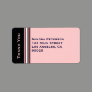 red white striped Thank You Custom Address Label