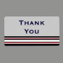 red white striped Thank You Custom Shipping Label