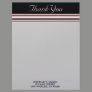 red white striped Thank You Personalized Letterhead