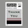 red white striped Thank You Postage Stamps