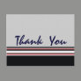 red white striped Thank You Post Cards