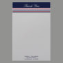 red white striped Thank You Personalized Stationery
