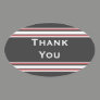 red white striped Thank You Stickers