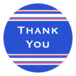 red white striped Thank You stickers