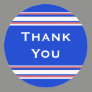 red white striped Thank You Sticker