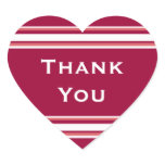 red white striped Thank You stickers