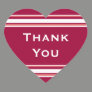 red white striped Thank You Heart Sticker