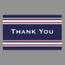 red white striped Thank You Rectangle Stickers