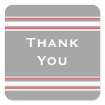 red white striped Thank You stickers