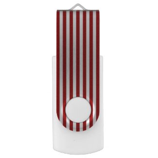 Red White Stripes Design Flash Drive