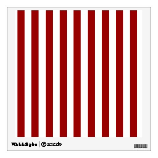 Red White Stripes Pattern Wall Sticker | Zazzle