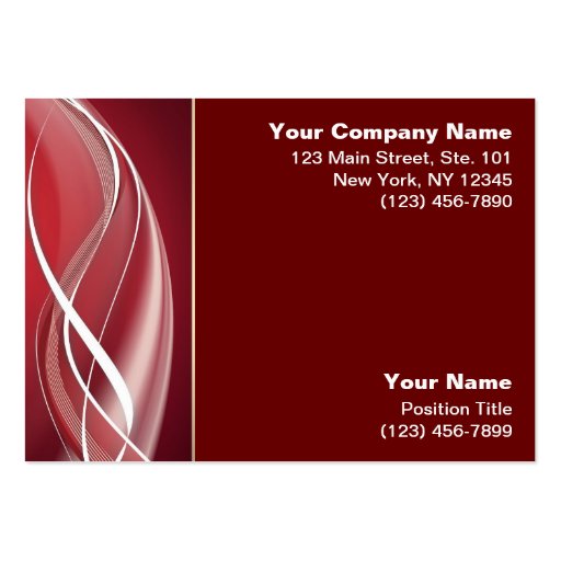 Red White Wave Business Card