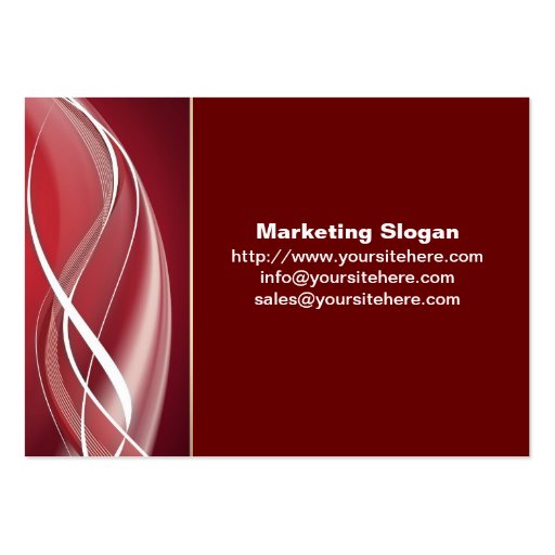 Red White Wave Business Card (back side)