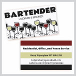 red white wine glasses sommelier catering busin... business cards