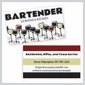 red white wine glasses sommelier catering busin... business cards