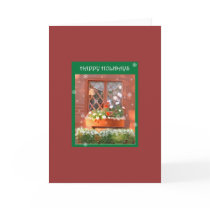 Red Window Holiday Card