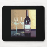 Red Wine and Glasses Mousepads