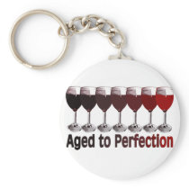 Red Wine Birthday Key Chains