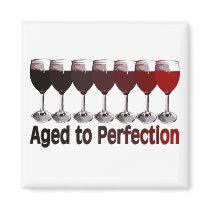 Red Wine Birthday Refrigerator Magnets