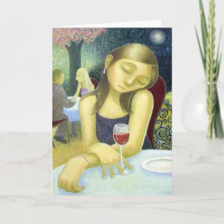 Red Wine - by Lora Shelley card
