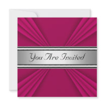 Red Wine Color Birthday Party Custom Announcement