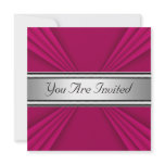 Red Wine Color Birthday Party Custom Announcement