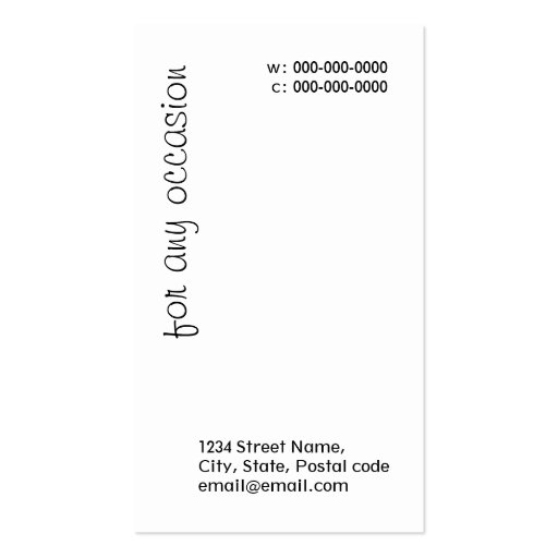 red wine glass business card (back side)