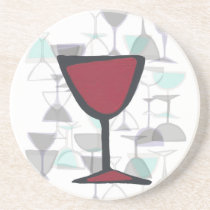 Red wine glass coaster coasters