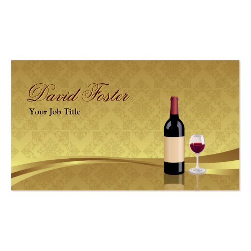 Red Wine Glass - Dealer Retailer Agency Agent Business Card (front side)