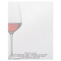 Red Wine Glass Professional Letterhead