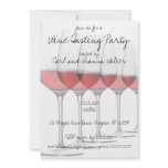 Red Wine Glasses Party Invitations