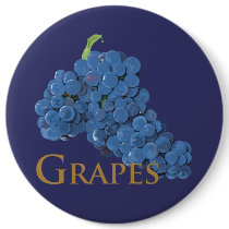 Red Wine Grapes Pinback Button