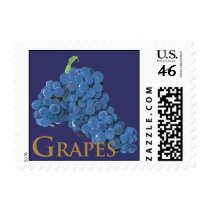 Red Wine Grapes Stamp