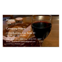 Red Wine In An Italian Restaurant Business Card