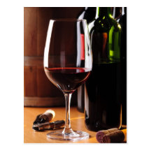 Red Wine Post Card