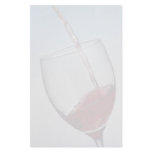 Red wine poured into wine glass customized stationery